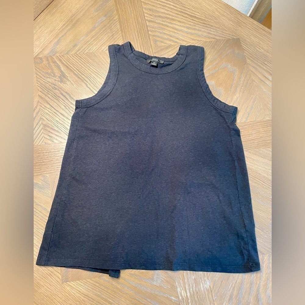 J. Crew Black Tie-Back Tank Top
